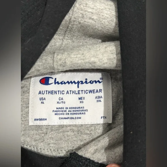 NWOT Champion Black Hoodie - Picture 3 of 4